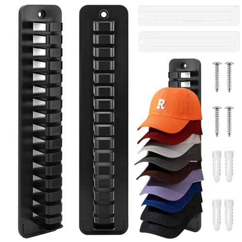 Opiniones de Ganchos para sombreros los preferidos por los clientes. 47 2 Pcs Organizador de Gorra, Porta Cachuchas con Adhesivos Pared, Perchero y Estante para Gorra, Soporte Ganchos de Sombreros, Colgador portagorras, Hanging Hat Organizer para...