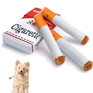 YGJT Dogs Interactive Toys, Dog Toys for Boredom, Funny Giggle Squeak Toy Cigarette Shape Interactive Toy for Small Medium Large Dogs Birthday Gifts, Dog Accessoris