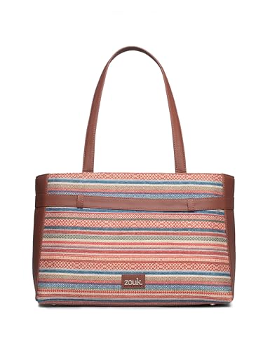 Image of ZOUK Urban Escape Bag | Stylish Vegan with Laptop Compartment, Trolley Sleeve & Anti-Theft Pocket |