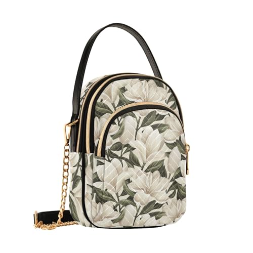 Sac à main fleurs de magnolia beige le cadeau parfait pour femme et fille