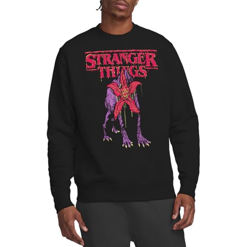 Sweatshirt Stranger Things Demodog vêtement streetwear noir pour homme et femme