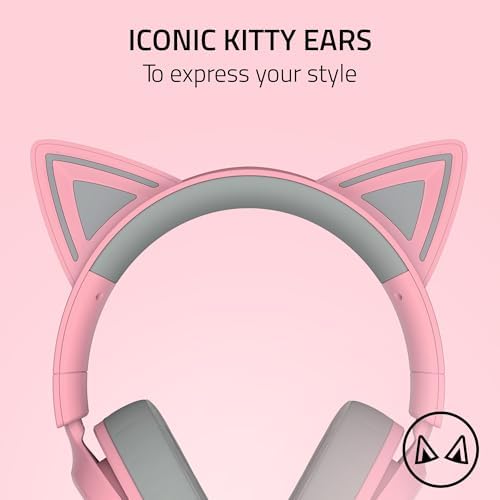 Razer Kraken Kitty V3 X Wired Gaming Headset, Kitty Ears, Pink - 1