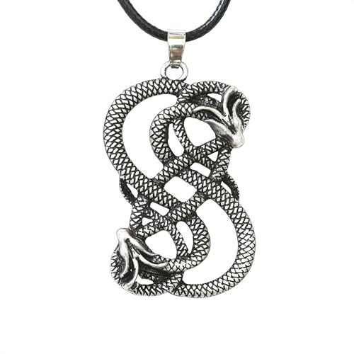 Bijou viking homme femme collier serpent nordique Loki anti-ternissement