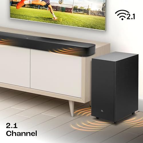 Image of JBL Bar 2.1 Essential (440W) Soundbar with Dolby Digital & Powerful Bass, Wireless Subwoofer, HDMI ARC, Bluetooth Streaming, Optical Input