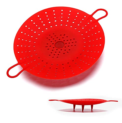 DUBENS Cesta de cocción al vapor de silicona, cesta de cocción al vapor, cesta de cocción de verduras para olla a presión, apta para microondas, cocina multiusos