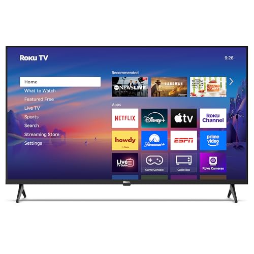 Roku Smart TV 2025 – 40-Inch Select Series, 1080p Full HD TV – RokuTV with Voice Remote – Flat Screen LED Television with Wi-Fi for Streaming Live Local News, Sports, Family Entertainment