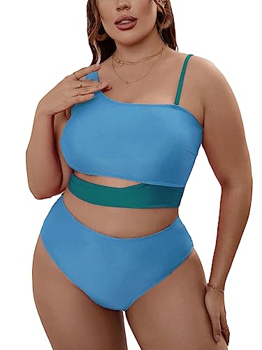 Bikini grande taille color block pour vos après-midis piscine