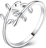 Stainless Steel Tree Leaf Style Statement Promise Anniversary Ring Nice processing