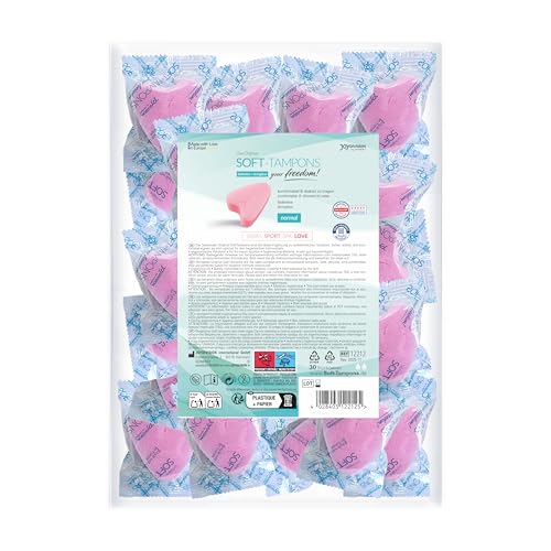 JOYDIVISION Soft Tampons NORMAL 30 unités – Tampons ergonomiques sans fil pour le sport, l’usage quotidien et l’intimité – Matériau respectueux de la peau,...