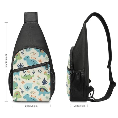 Mochila bandolera ligera con diseño de dinosaurio miniatura 2
