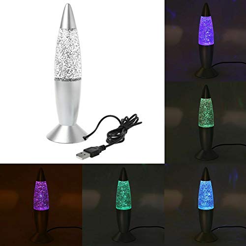 VSTON Lampe de chevet USB à LED à paillettes multicolores