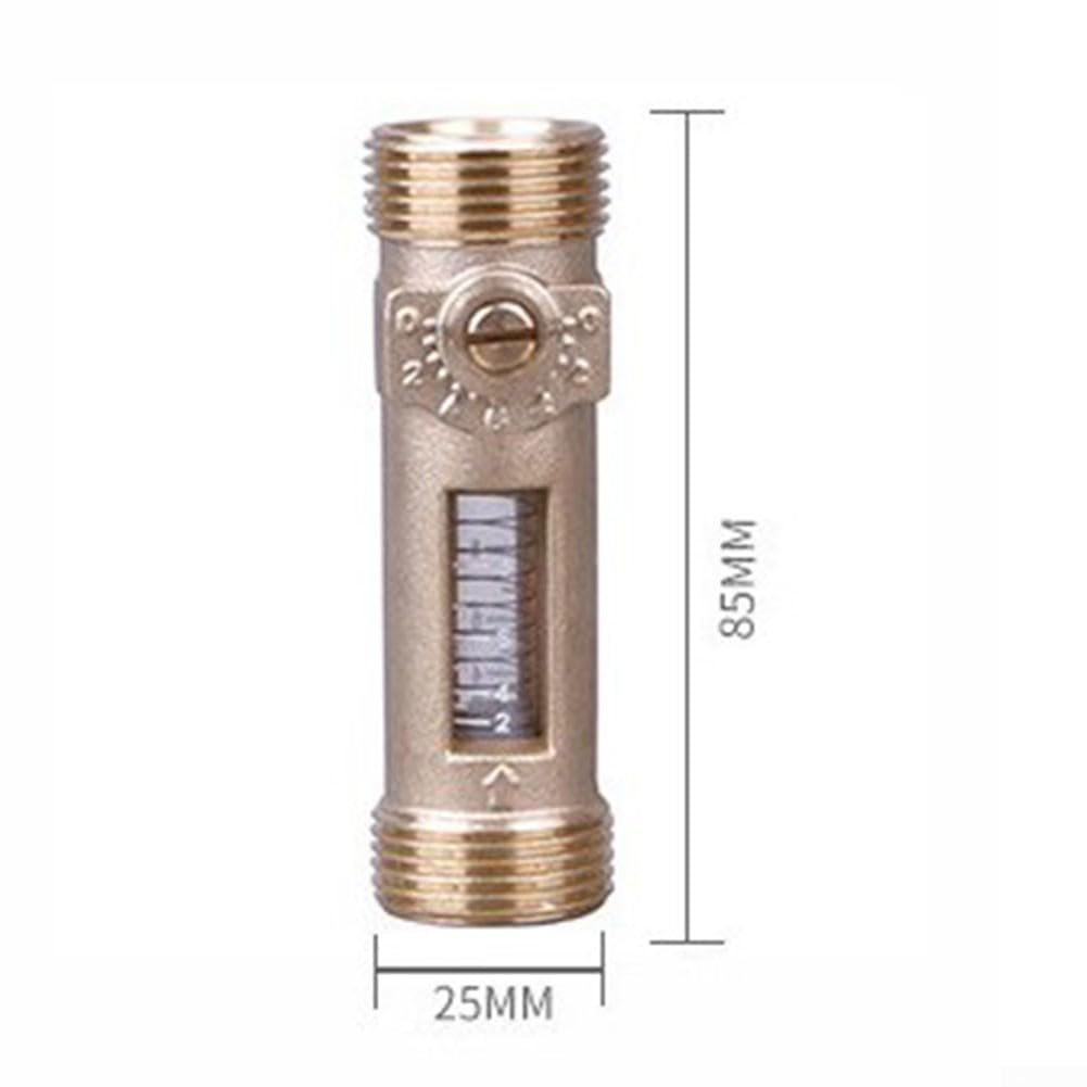 Visueller Durchflussregelventil DN25 aus Messing für HVAC, Einstellbares Kugelventil mit für skala zur Flow-Messung und Druckentlastung, 4-15L/m oder 8-30L/m(4-15L/m)