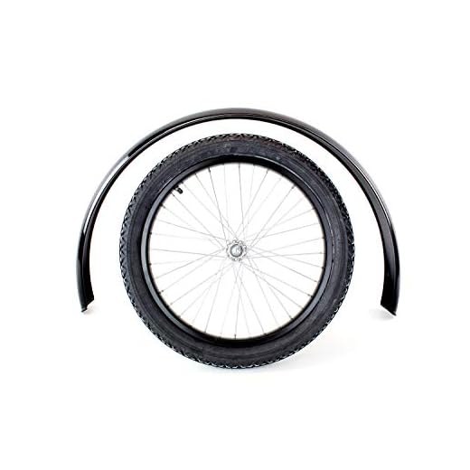 Komplett hjul: ALU hjul för transportsläpvagn 50 cm (2,25 x 16) svart inklusive Vee gummidäck, slang, fälgband och stänkskärmar