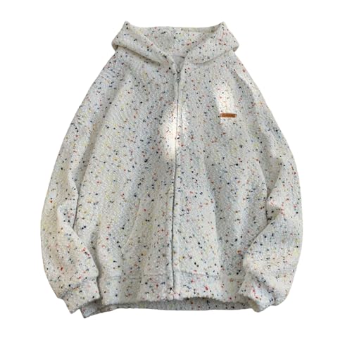 Image of GURUNVANI Men Oversized Zip Up Hoodies Jackets Multicolor Lightweight Cardigan Sweaters