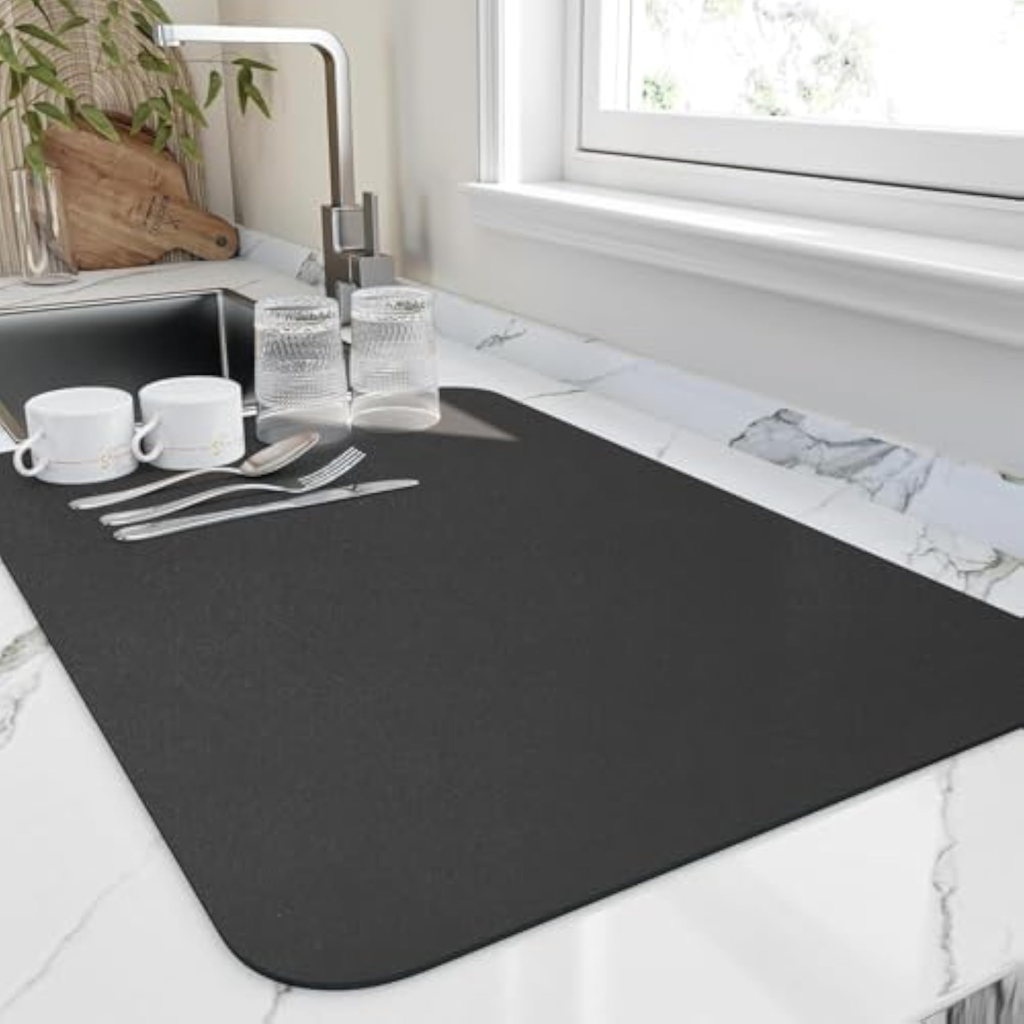 Kitchen Dish Drying Mat Large Countertop Drying Mat