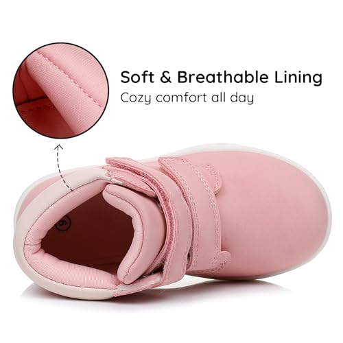 Blikcon Toddler Little Boys Girls Boots Fall Ankle Kids Work Boots Wide Toe Fit and Soft Collar (Toddler/Little Kid)4