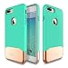 iPhone 7 Plus Case, JMcolo [Vibrance Series] Protective Slider Style Slim Cases Covers For Apple iPhone 7 Plus 2016 SOFT-Interior Scratch Protection Finish - Turquoise/Gold