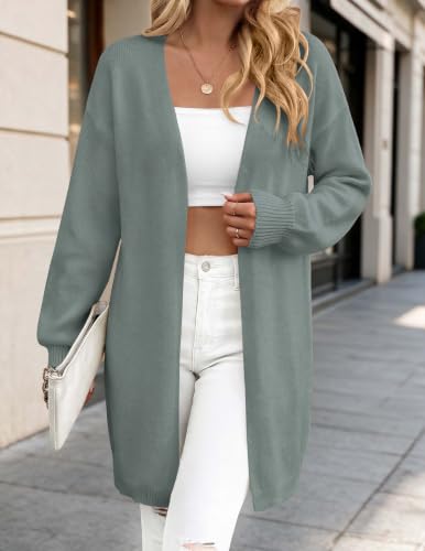 Image of Women's Oversized Fall Cardigans Sweaters Knit Long Chunky Jacket Coat 2026 | Trendy Casual Open Front Clothing Winter Fashion Tops V Neck Cute Long Sleeve Cardigan