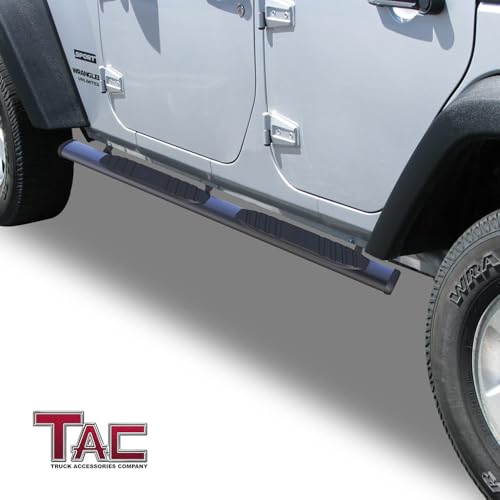 Estribos laterales TAC aluminio negro 5 pulg Jeep JK miniatura 2