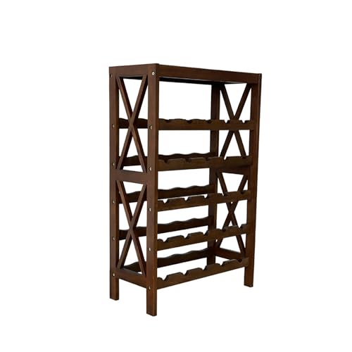 Soporte para botellas de vino en roble 35 compartimentos