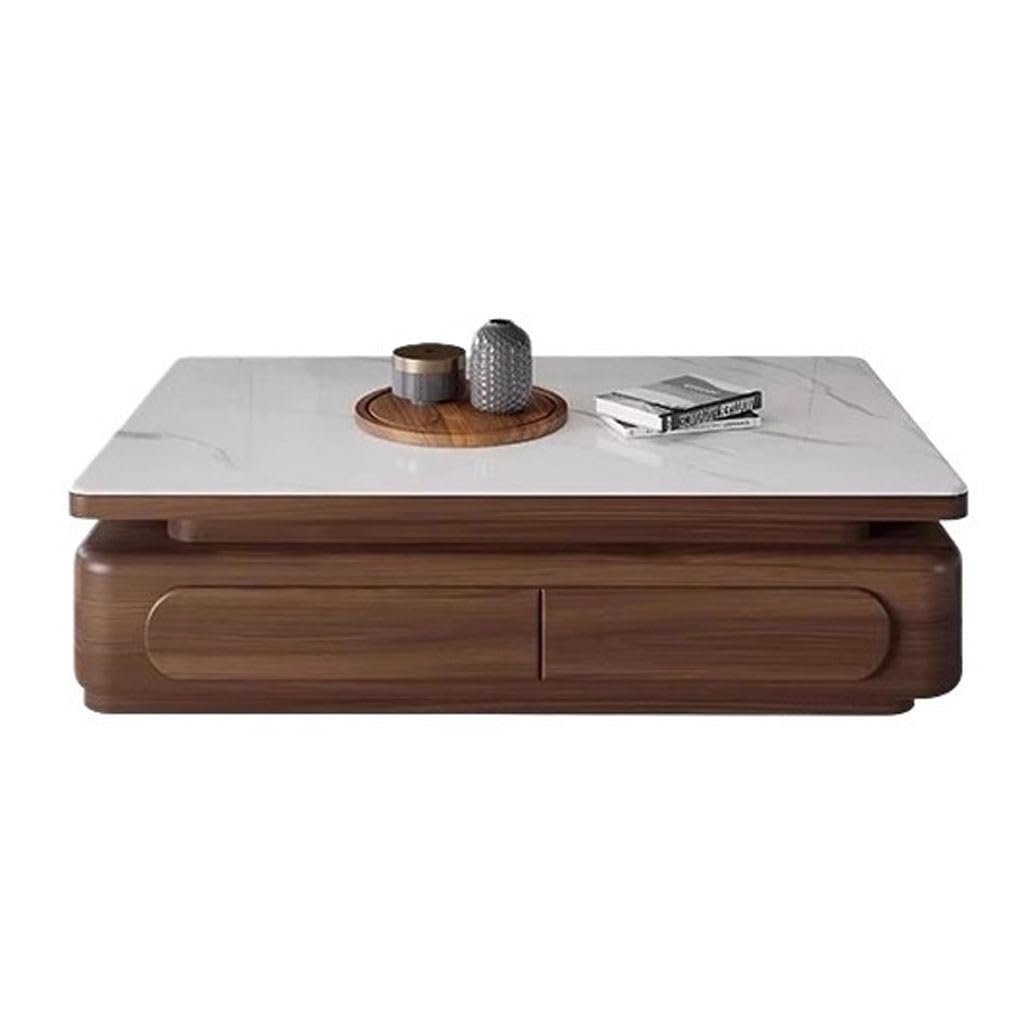 Tavolino da caffè Tavolino da caffè in Stile Cinese con venature del Legno, Semplice, Moderno, for Piccoli Appartamenti, Soggiorno, Decorazione Creativa Tavoli for Soggiorno(130cm)