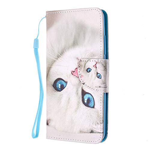 XTstore Cover per Xiaomi Redmi 6A / Redmi 6, Custodia in Pelle Gatto Portafoglio Antiurto Protettiva Caso Porta Carte Funzione Stand Chiusura Magnetica con Cinghia per Xiaomi Redmi 6A / Redmi 6