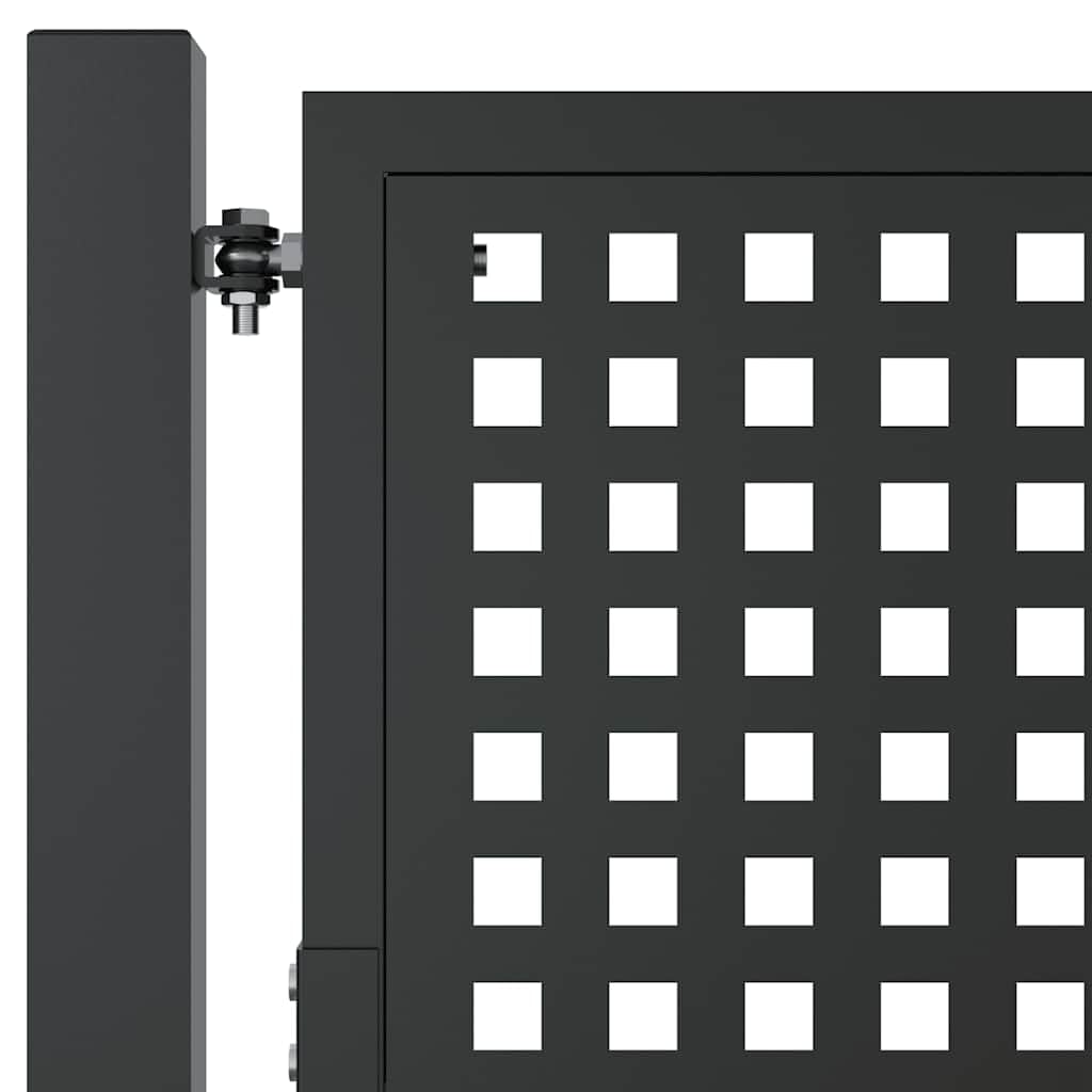 vidaXL Puerta de jardín Antracita 100x75 cm Acero