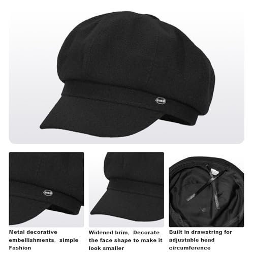Sombrero Cuatro Estilos de Lana para Mujer miniatura 7