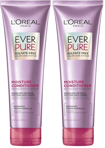 Image of L'Oreal Paris EverPure Moisture Sulfate Free Conditioner for Color-Treated Hair, Rosemary, 8.5 Fl; Oz (Packaging May Vary) (Pack of 2)