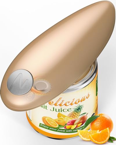 One Touch Electric Can Opener with Smooth Edge, Food-Safe & Battery Operated Automatic Can Opener Hands Free for Seniors with Arthritis, Can Opener Electric for Kitchen