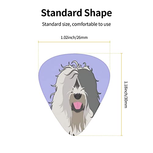 Old English Sheepdog Lot de 12 médiators fins et épais pour guitares acoustiques électriques et basses - Les Beatles, Paul McCartney, John Lennon, RIngo Starr, George Harrison Old English Sheepdog Lot de 12 médiators fins et épais pour guitares acoustiques électriques et basses – Image 5