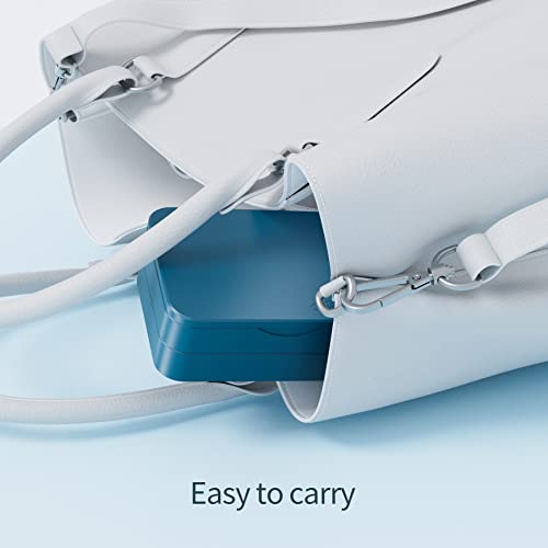 Cotisen Retainer Case With Mirrors, Magnetic Closure, Aligner Chewie, Removal Hook Tool, Orthodontic Holder Dental Teeth Clear Braces Box Travel Kit Cyan #TOP5