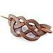 Evolatree Natural Hair Barrettes for Women and Men - Handmade Wood Barrette Hair Pin - Celtic Butterfly Knot - 4"