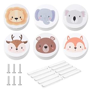 AYNKH 6 Stück Holz Tier Möbelgriffe