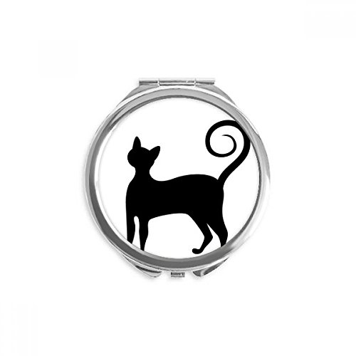 Miroir rond chat noir : Compagnon idéal des sacs à main pour rester impeccable en voyage