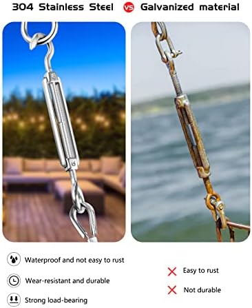 TooTaci 30M Garden Wire for Climbing Plants,M5 Turnbuckle Wire Tensioner Kit with 30M /1.5mm Stainless Steel Metal Cable Wire Rope for Outdoor Strings Light Hanging,Trellis Wire Kit,Picture Wire