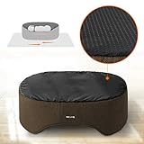 Feandrea Hundebett, Hundekorb, Wendekissen, 83 x 63 x 27 cm, braun PGW032K01