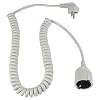 as – Schwabe Spiralleitung, 1m auf 2,5m dehnbares Spiral-Kabel mit Schutzkontaktwickelstecker & Schutzkontaktkupplung, 230 V, 16 A Verlängerungskabel, IP20, weiß, 70412