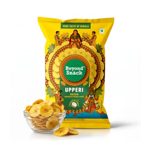 Image of Beyond Snack Upperi Special Kerala Banana Chips | Nadan Kerala Chips | Made with 100% Coconut Oil- 300g (100G x Pack of 3)