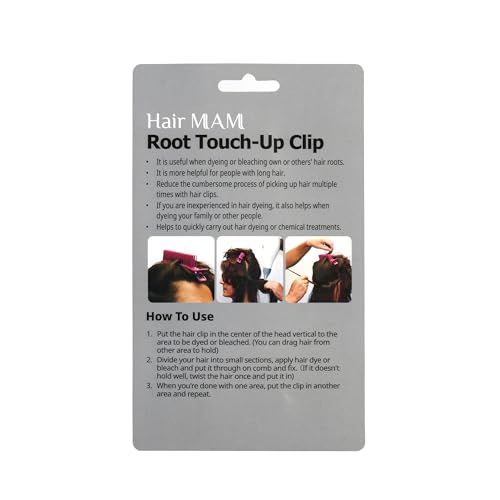 Pinza para colorear HAIRMAM gris de 2 piezas para seccionar cabello largo 2