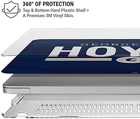 Skinit Case + Skin Compatible with MacBook Air 13in (2020) - Officially Licensed Georgetown Hoyas Stripe Design