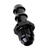 AC PERFORMANCE Black Aluminum -6 AN Male to 3/8" 3/8 inch 9.52mm OD Push On Barb Fuel Line Pipe Conn