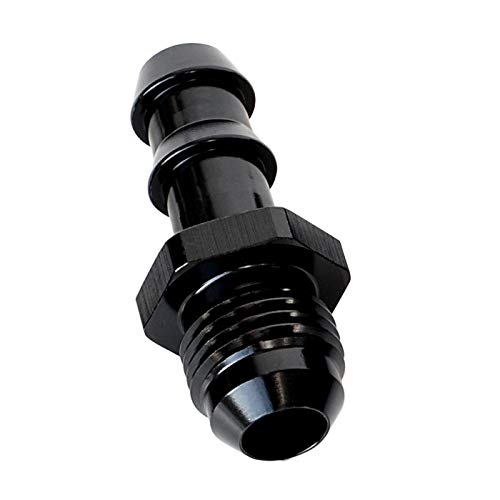 Ac Performance Black Aluminum -6 An Male To 3/8" 3/8 Inch 9.52Mm Od Push On Barb Fuel Line Pipe Connector, Jic 6 An6 9/16-18 Thread Flare Hose Barb Fittings #TOP28