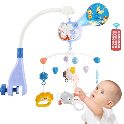 Carrusel De Animales Babi Vtech, Baby Product Móvil para Cuna de Bebe, Carrusel para Cuna con Música y Luces Nocturnas, Móvil para Cuna con 360°Rotación,Control Remoto,Proyección,Juguetes para Cuna...