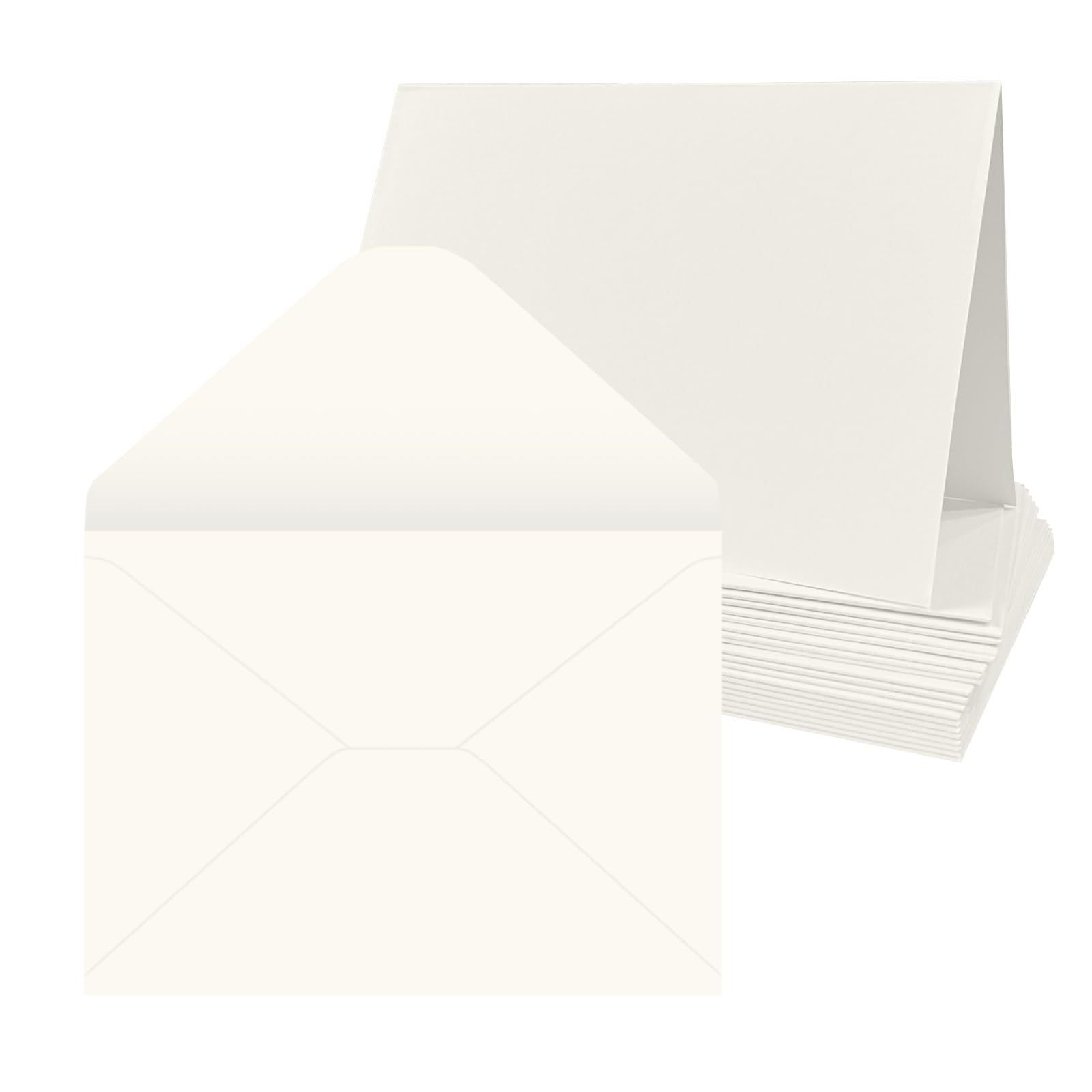 20 Pack 5x7 inch Ivory Blank Greeting Cards and Envelopes