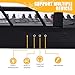 61 Key Keyboard Piano with Stand, Portable Electric Piano Keyboard Kit for Beginners with Stand, Microphone,Note Stickers, Music Rest, Digital Music Keyboard Built-In Speakers