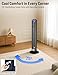 EcoNour 42-Inch Smart Tower Fan Oscillating Cooling Fan with WiFi/Alexa/Remote Control, 3 Speeds, 2 Modes, 15H Timer, LED Touch Display, Bladeless Design Fans for Bedroom & Office (Black)