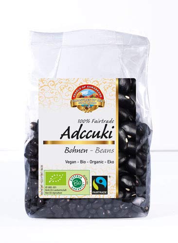 Frijoles negros de Adccuki orgánicos 1,5kg ecológica, de comercio justo Fairtrade, sin gluten, maravillosos frijoles Adzuki Azuki aromáticos de Uzbekistán, sin OMG 6x250g