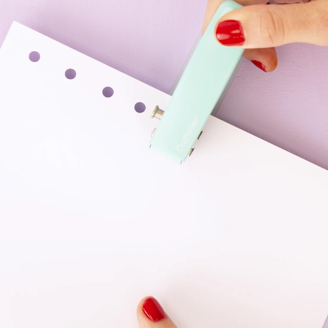 Craftelier - Einloch‑Papierlocher mit Abfallbehälter, Kapazität bis 20 Blatt, Metallstanzer für Karten, Karton und kreative Projekte, für Büro, Zuhause oder Schule