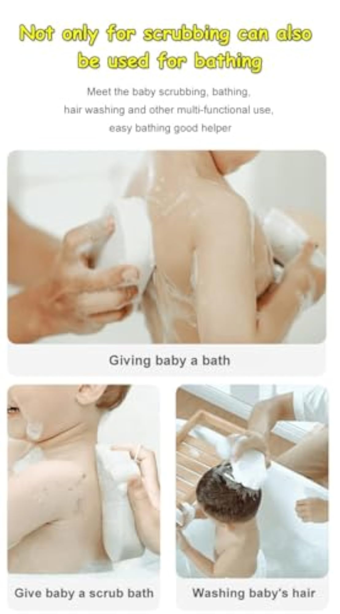 Ultra Soft Bath Body Shower Sponge, Exfoliating for All Ages